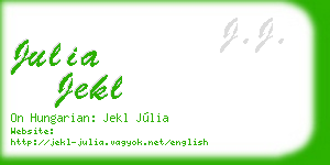 julia jekl business card